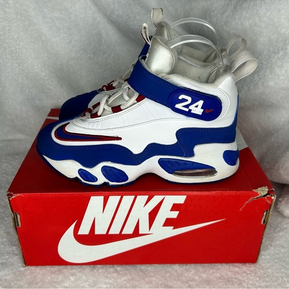 Nike Air Griffey Max 1 (PS) | Kids | Blue White Red | size 1Y | Good Condition - Picture 4 of 11